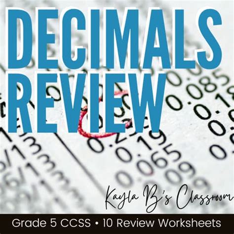 Decimal Review Grade 5 by Kayla B's Classroom | TPT