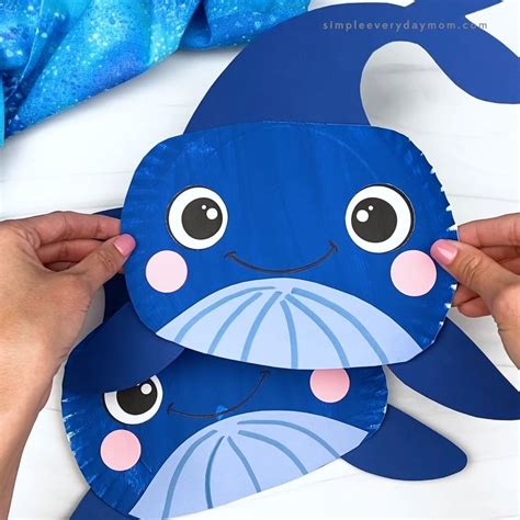 Whale Paper Plate Craft Template