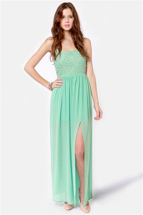 Sexy Mint Dress Maxi Dress Sequin Dress 54 00 Lulus