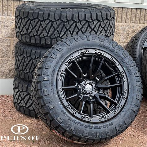 Fuel D679 Rebel Black 20x10 6x55 Wnitto Ridge Grappler 28555r20 Set