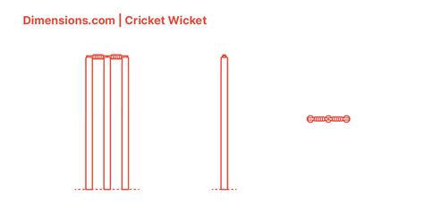 Cricket Wicket Dimensions & Drawings | Dimensions.com