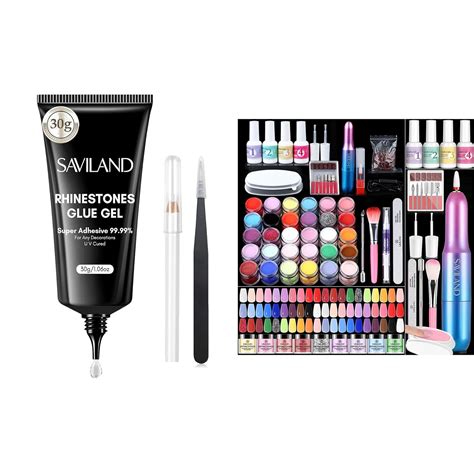 Amazon Rhinestone Glue Gel And Dip Powder Kit SAVILAND Beauty