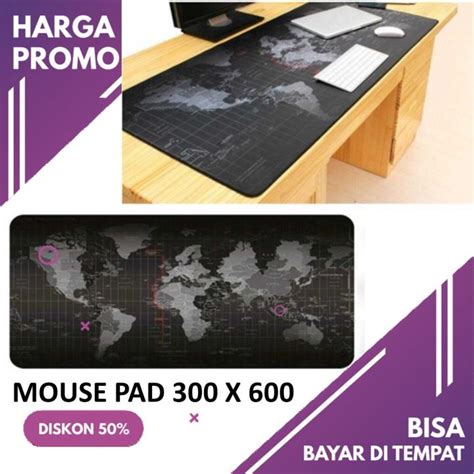 Taffware Gaming Mouse Pad Xl Desk Mat Motif Peta Dunia Gaming Mouse