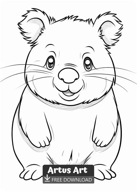 Common Wombat Coloring Page Coloring Pages Common Wombat Wombat The