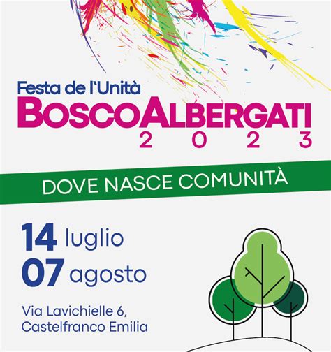 Festa de l Unità di Bosco Albergati dal 14 luglio al 7 agosto