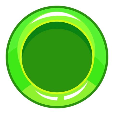 Green Button Icon Cartoon Style Button Icons Style Icons Cartoon