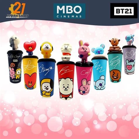 Ready Stock Bt Bts Mbo Limited Edition Topper Cup Tumbler Loose