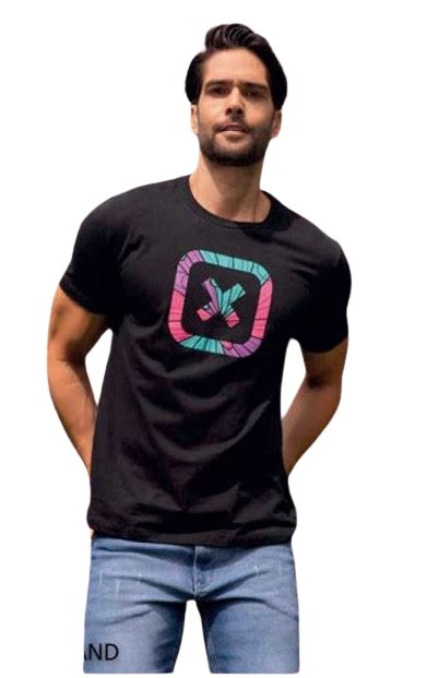 Camiseta Masculina Txc Brand Regular Fit Preto Celeiro Country