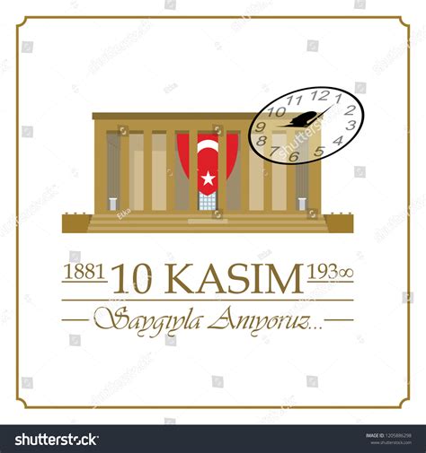 Kasim Mustafa Kemal Ataturk Olum Stock Vector Royalty Free