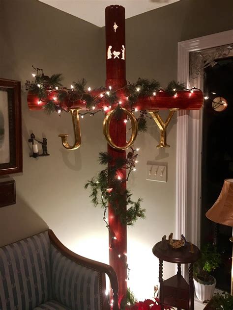 Diy Lighted Cross For Outside At Christmas Artofit