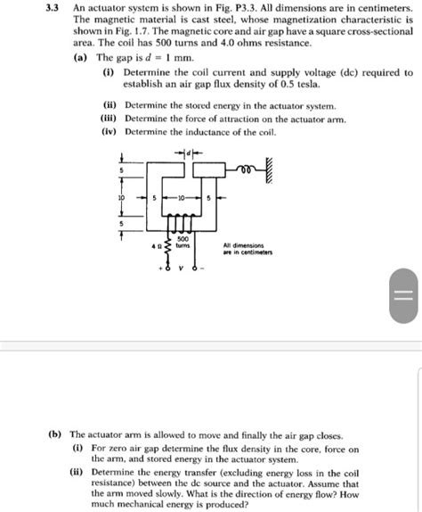 Solved 3 3 An Actuator System Is Shown In Fig P3 3 All Chegg