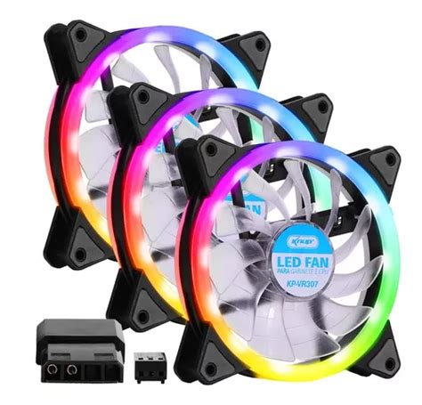 Kit Cooler Fan Led Rgb Mm Gabinete Pc Gamer Ventoinha