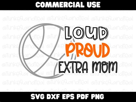 Loud And Proud Baseball Extra Mom Svg Cut File Baseball Stepmom Svg