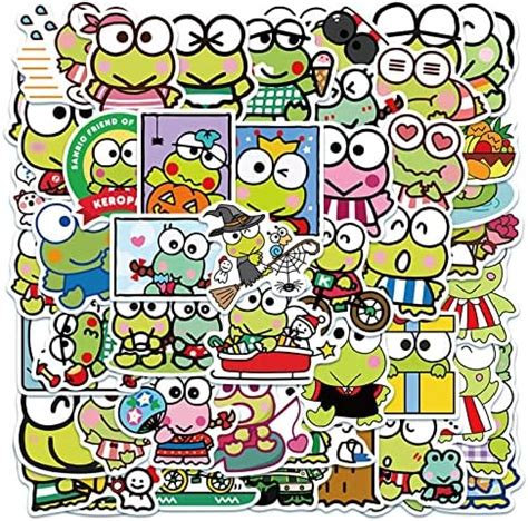 Amazon 50Pcs Kero Kero Keroppi Stickers PackKawaii Frog Vinyl