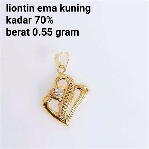 Jual Liontin Emas Kuning Love Kadar Persen Gram Di Lapak Toko