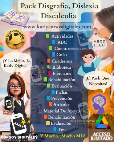 5 Pack Disgrafia Dislexia Y Discalculia Nuevo 2023 Karly Cursos