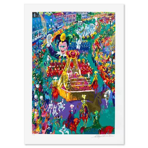 Leroy Neiman Signed Mardi Gras Parade Le X Serigraph Pa