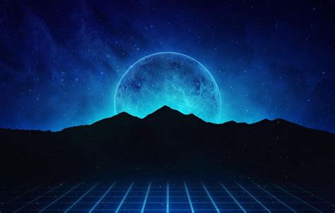 Retrowave Blue Wallpapers Wallpaper Cave