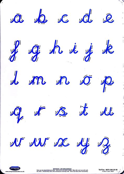 Proper Cursive Alphabet