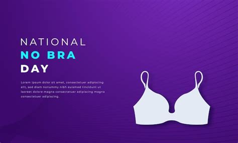 Premium Vector National No Bra Day Paper Cut Style Vector Design Illustration For Background