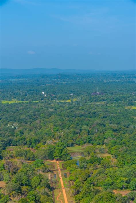 Aerial View of Sigiriya Gardens at Sri Lanka Stock Photo - Image of ...