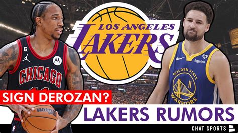 Major Lakers Rumors On Demar Derozan After Missing Out On Klay Thompson