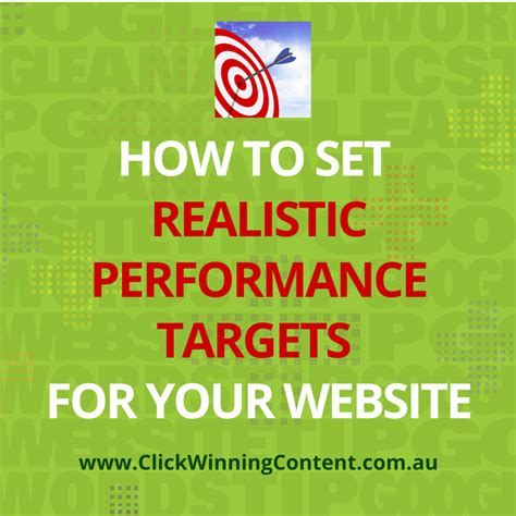 set realistic performance targets   website