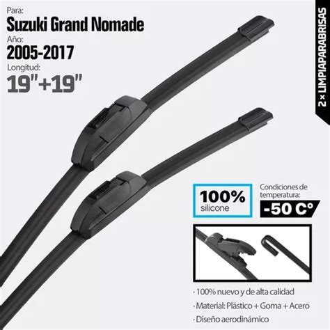 Plumillas Limpiaparabrisas Para Suzuki Grand Nomade 05 2017 Cuotas