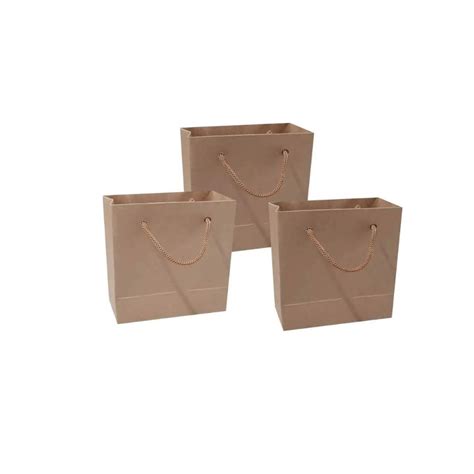 Sacola De Papel Kraft 10x10x4 60unid Mini Extra Pequena Shopee Brasil