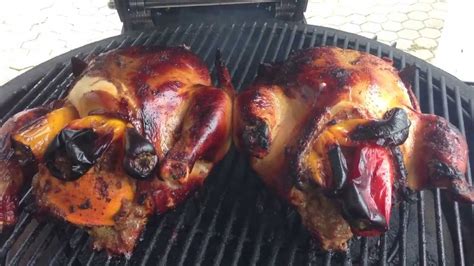 Roasting Chickens On The Kamado Joe Grill A Healthy Version Of Moisture By Chad Harris Youtube