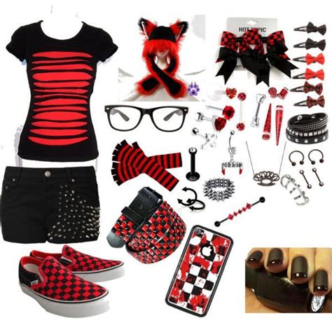 Scene Black And Red Inspo Cute Emo Outfits Scene Outfits Girl Outfits