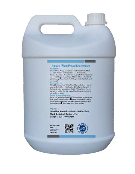 Uniwax White Phenyl Concentrate 1 Liter Makes 40liter