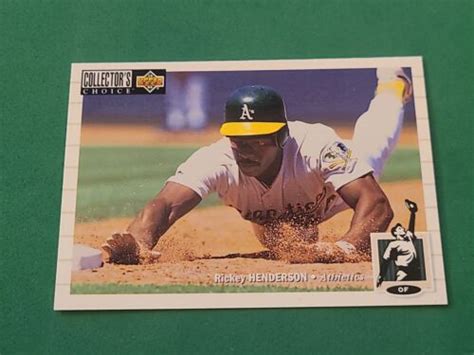 Rickey Henderson Collector S Choice Oakland Athletics Hof Ebay