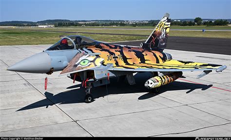 3076 Luftwaffe German Air Force Eurofighter Ef 2000 Typhoon Photo By