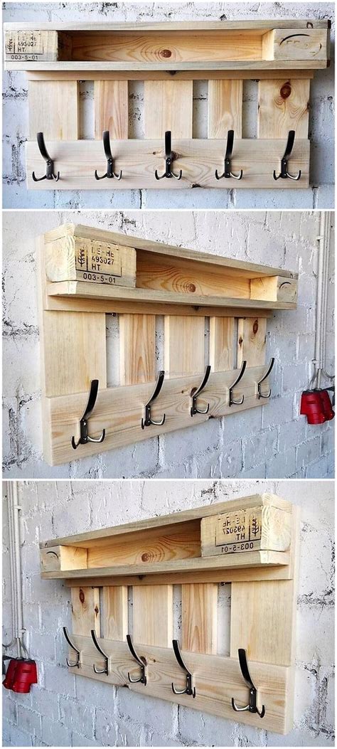 Teds Wood Working Repurposed Pallet Hanger Idea Get A Lifetime Of