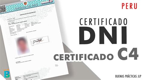 Tramitar Y Como Pagar Certificado Dni Certificado C4 Reniec Digital Perú Youtube