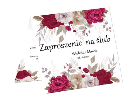 Zaproszenie Personalizowane Na Lub Z Kopert Szt Dobra Cena