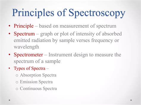 Fundamentals Of Spectroscopy Ppt