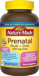 Nature Made Prenatal Multi Dha Mg Softgels Amazon In