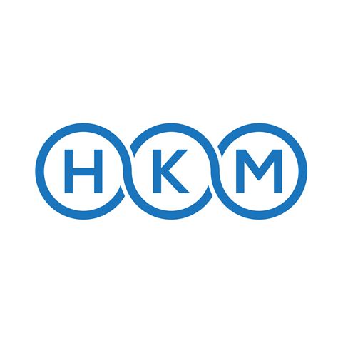 Hkm Letter Logo Design On White Background Hkm Creative Initials