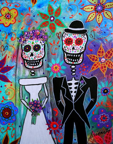 Dia De Los Muertos Couple Painting