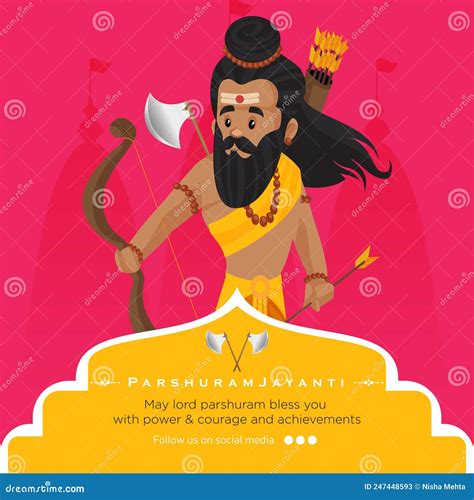 Banner Design Of Happy Parshuram Jayanti Stock Vector Illustration Of