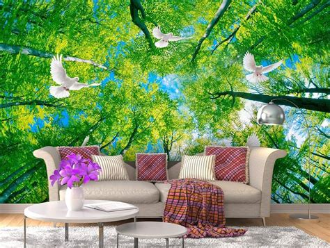 Nature Wallpaper For Drawing Room