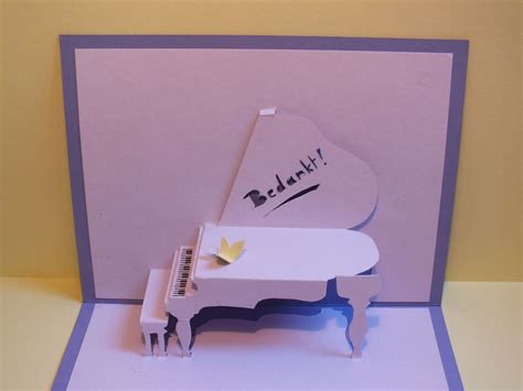 Handmade Piano Pop Up Card Template And Tutorial Here