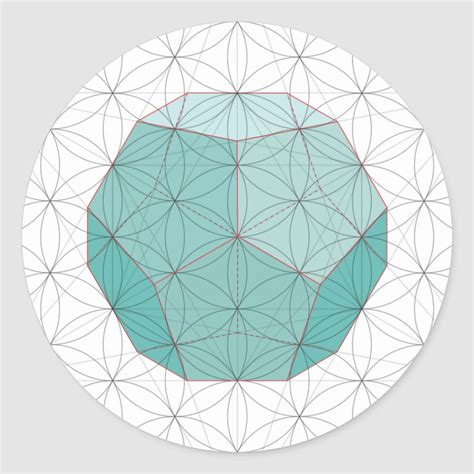 Dodecahedron Sticker | Zazzle | Dodecahedron, Geometric drawing, Geometric art