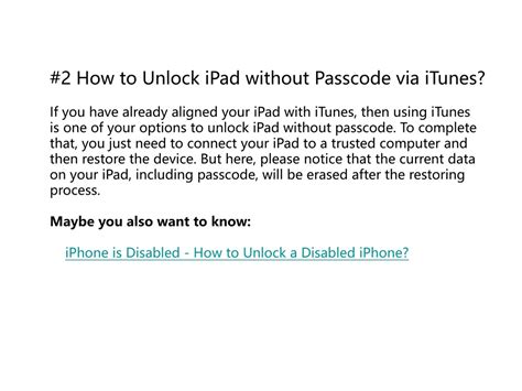 PPT - How to Unlock iPad without Passcode? 5 Ways to Solve It! PowerPoint Presentation - ID:8353543