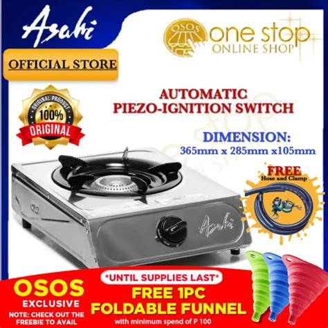 Asahi Gs Single Burner Gas Stove Stainless Steel Gs Gs Osos