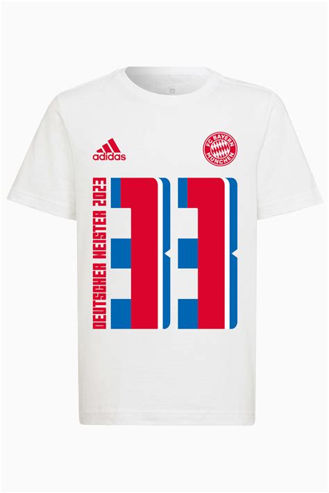 Koszulka adidas FC Bayern 2023 Deutscher Meister Tee Junior Biały