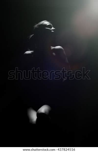 Beautiful Naked Woman Dark Light Rays Shutterstock