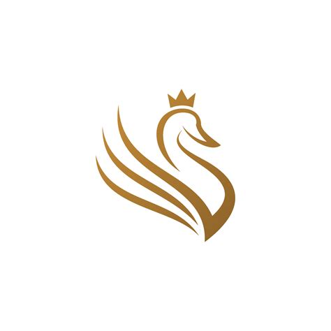 Royal Crown Swan Gold Logo 17133513 Vector Art At Vecteezy